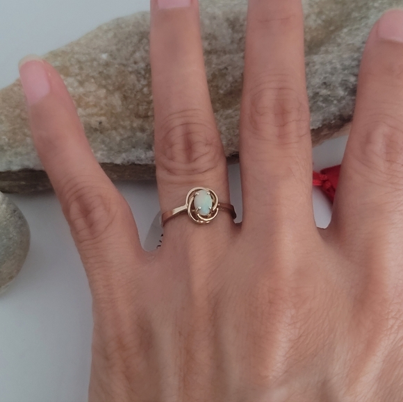 ❤️10k Size 6.25 Precious Solid Yellow Gold Fire Opal Ring! 👌🎁 - Picture 7 of 13